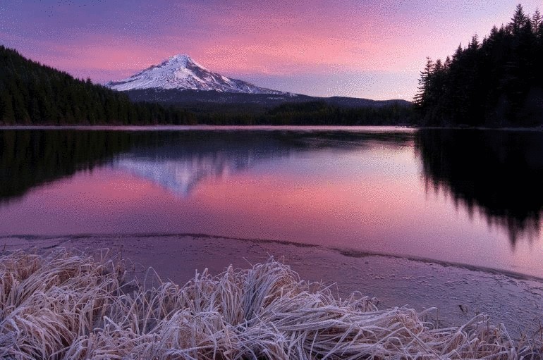 Фоторепортаж—озеро Триллиум в Орегоне
