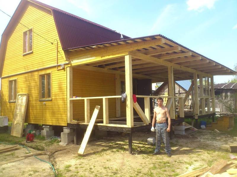 как правильно пристроить веранду к деревянному дому