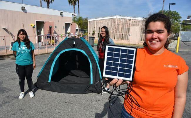 Американские студенты спроектировали палатку, которая использует солнечную энергию