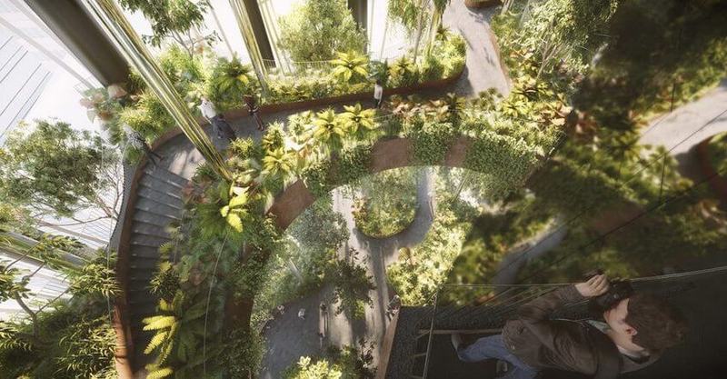 В Сингапуре построят «зеленый» небоскреб с деревьями на фасаде