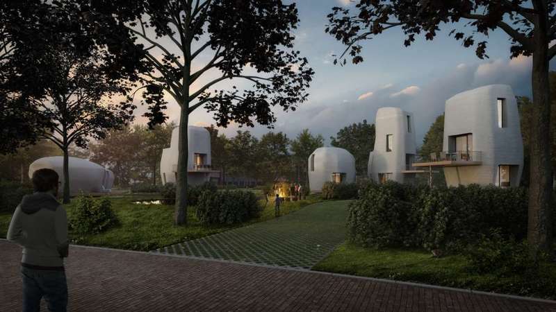 В Голландии начинают строительство первых в мире жилых 3D-печатных домов