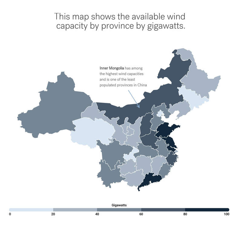 Прибрежные ветряные электростанции могут питать большую часть прибрежного Китая