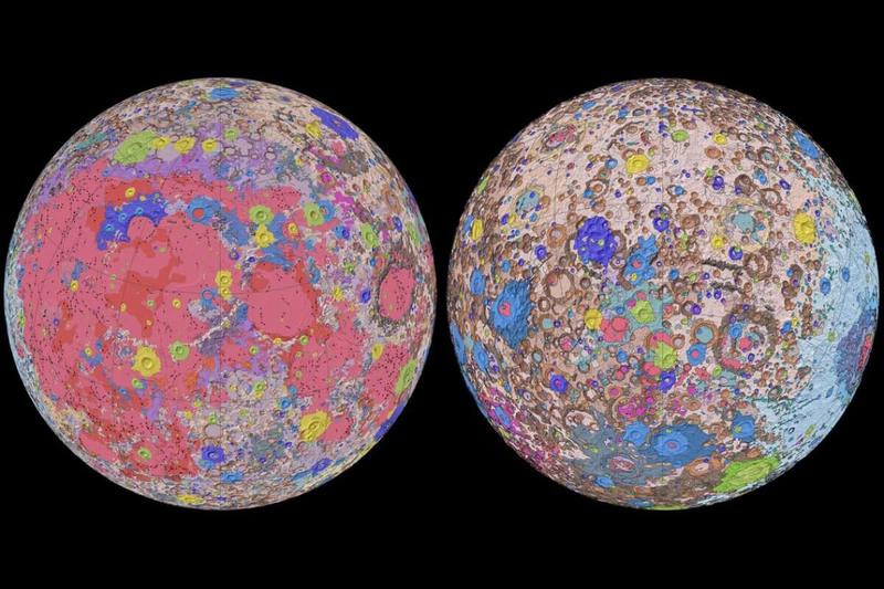 Ученые составляют первую комплексную геологическую карту Луны
