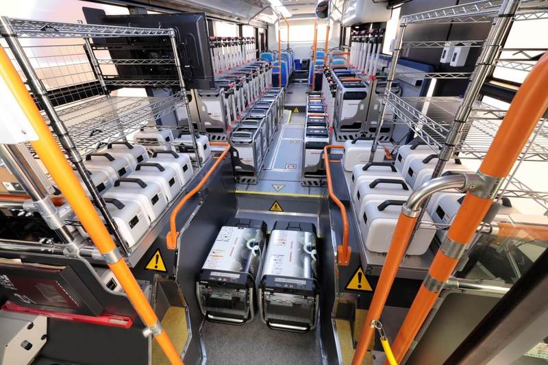 Начало испытаний автобуса на топливных элементах в качестве мобильного источника энергии