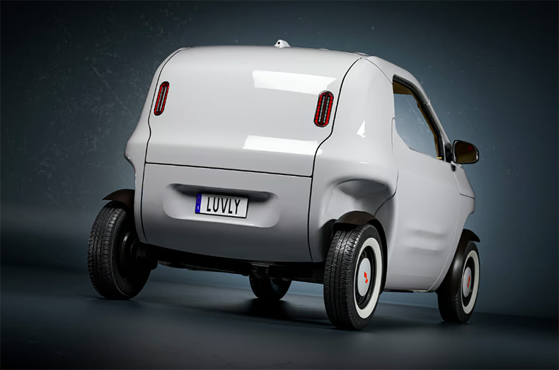 Легкий электромобиль Luvly O имеет плоский кузов, пригодный для вторичной переработки