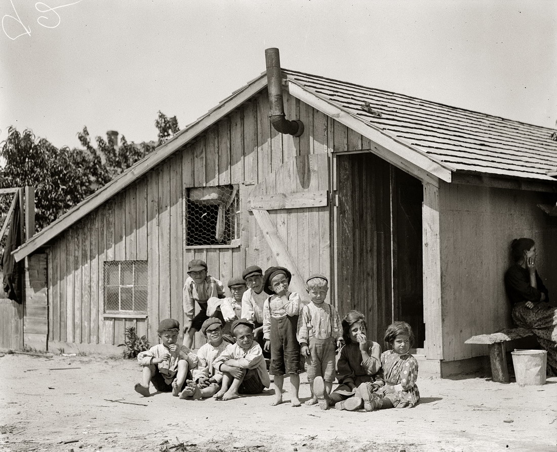 Ретро фотография: Дети  Америки, начало ХХ века